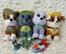 Lot Of 7 TY Beanie Boos Paw Patrol-Rocky,Tracker,Rubble,Everest Zuma,Chase 
