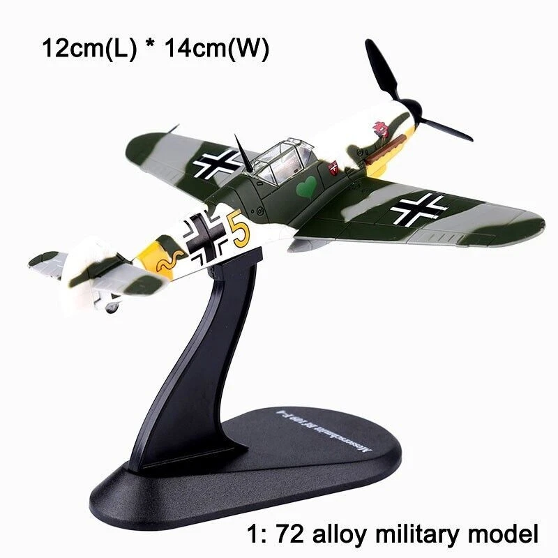 Modello Aereo Militare 1:72 Lega Diecast Messerschmitt Bf-109 Caccia Collezione - Immagine 2 di 4