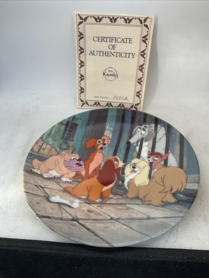 Dog Pound Blues - Lady & The Tramp Collector Plate   1992 Knowles