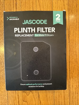 2 Pack Plinth Filter Replacement for Miele T1 Dryer - Prevent Lint Buildup