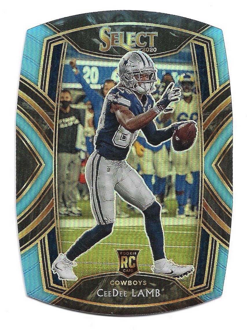 Ceedee Lamb 2020 Panini Select Rookie Light Blue Prizm Die Cut Club Level #257