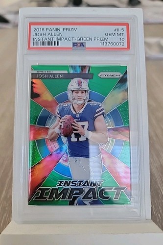 Josh Allen [Green Prizm] #II-5 2018 Panini Prizm Instant Impact card