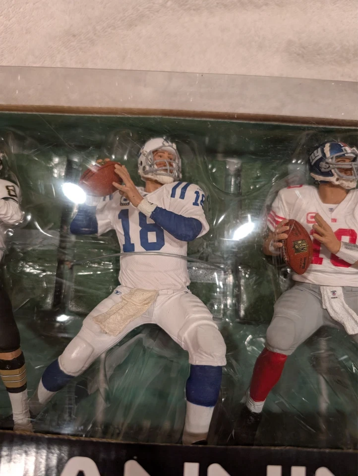 NEW NFL McFarlane Archie Eli Peyton Manning 3 Pack Figures QB Legacy - Image 3 of 4