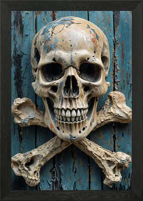 Jolly Roger Framed Wall Art Poster Canvas Print Picture