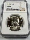 1969-D  KENNEDY US Half Dollar,   MS64 by NGC,   a SUPERB looking coin!!!!