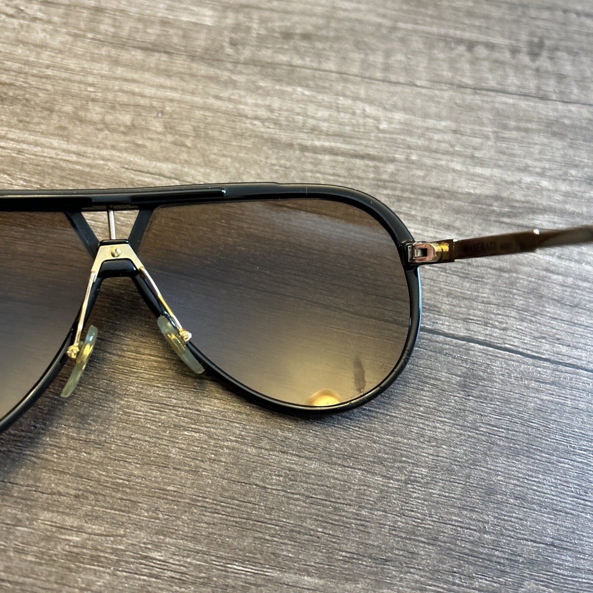 Maserati Designer Sunglasses for women(Only one left) Maserati Silver 6122 Vintage 80s Sunglasses – Ed & Sarna  main image 2
