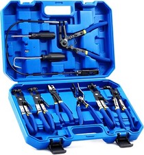 9pcs Wire Long Reach Hose Clamp Pliers Set Fuel Oil Water Hose Auto Tools Kit