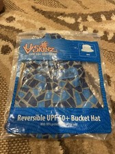 NEW UV SKINZ UPF50 SUN WEAR Reversible Bucket Hat BLUE SIZE 4T