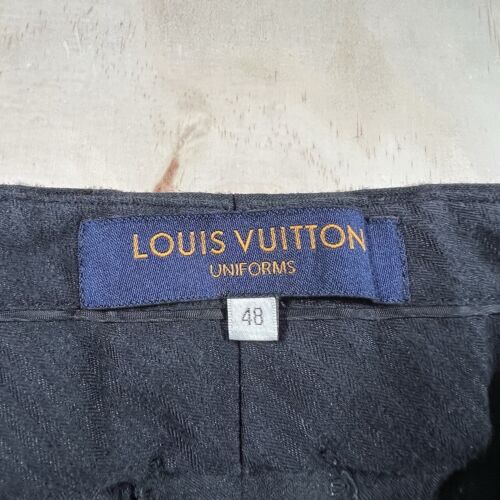 Louis Vuitton Uniforms Cigaret Pants Virgin Wool Flat Front Men Sz 48 Fits 32x30 - Picture 3 of 9