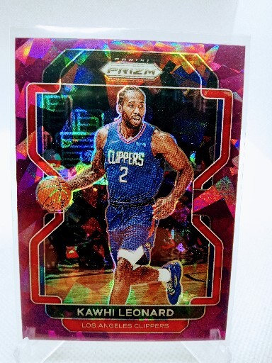 KAWHI LEONARD 2021-22 PANINI PRIZM #71 PURPLE CRACKED ICE PRIZM /149