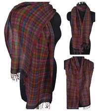 MULTICOLOR PASHMINA JAMAWAR ECHARPE DESIGNER SCARF 100% CASHMERE NECKSCARF