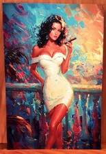 Havana Nights 13X19 Extra Large 85lb Cardstock Gloss Art Print By Bogi!