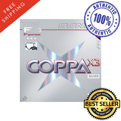 Donic Coppa X3 Silver Table Tennis & Ping Pong Rubber, Ships in 10 Business Days
