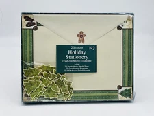Holiday Christmas Stationary Set 25 /Each Paper Envelopes Set Computer Printer
