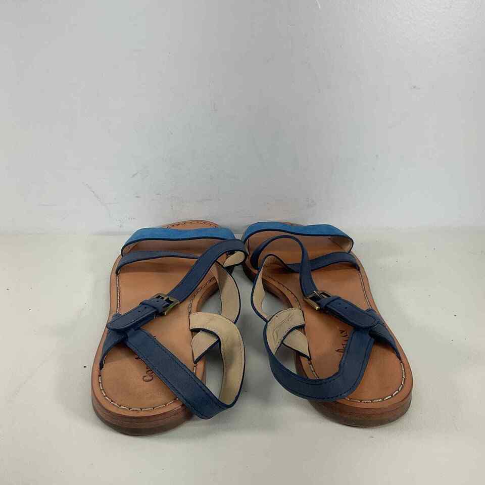 Cole Haan Blue Leather Slingback Flat Sandals Women's Size 9 Preowned ...