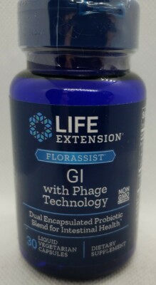Life Extension FLORASSIST  GI with Phage Technology, 30 liquid vegetarian caps