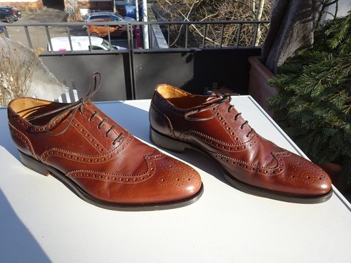 SCAROSSO He Goodyear Schuhe Business Budapester Leder Braun Italy Gr.42,5 f.Neuw - Bild 2 von 17