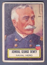 1952 TOPPS LOOK N SEE #93 ADMIRAL GEORGE DEWEY GREAT STARTER CARD G-VG