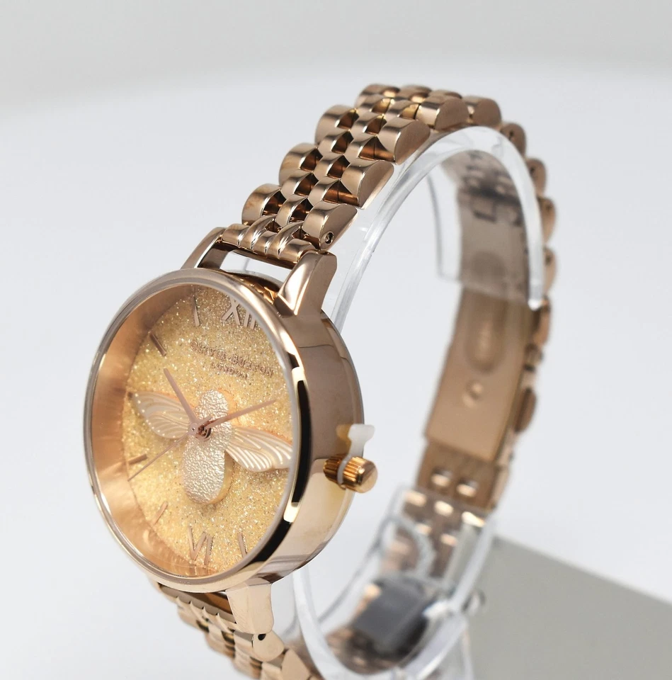 Reloj Pulsera Olivia Burton Brillo 3D Abeja Oro Rosa Pálido OB16GD46 Foto 4 de 4