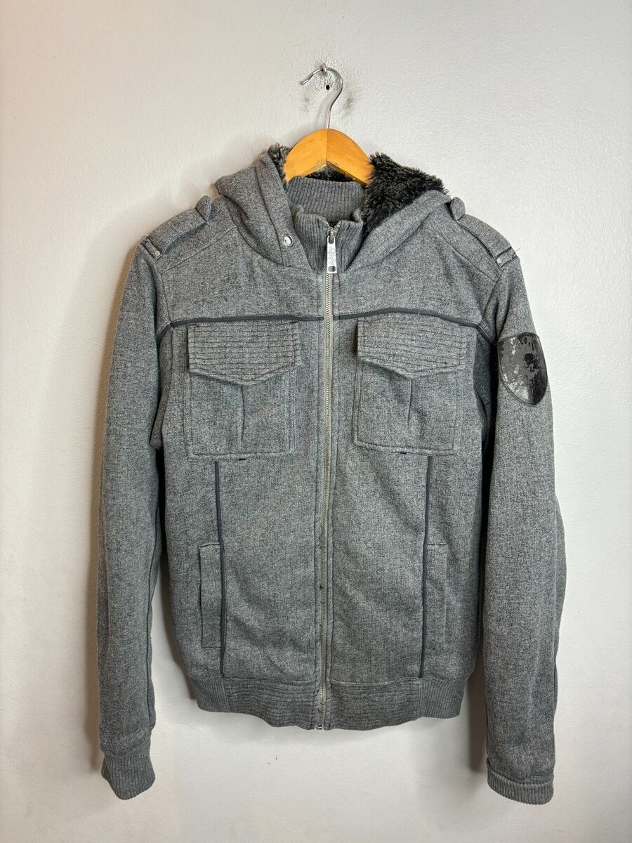 Fox Racing DELUXE Full Zip Hoodie Sherpa Faux Fur Y2K Grunge Fox Racing DELUXE Full Zip Hoodie Sherpa Faux Fur Y2K Grunge