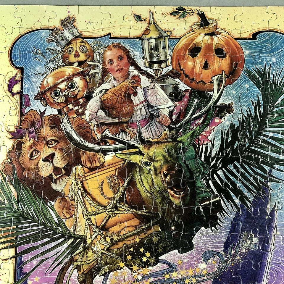 COMPLETE Vtg 1985 Disney Return to OZ 204 Pc Puzzle Tik-Tok Jack Pumpkinhead - Image 3 of 4