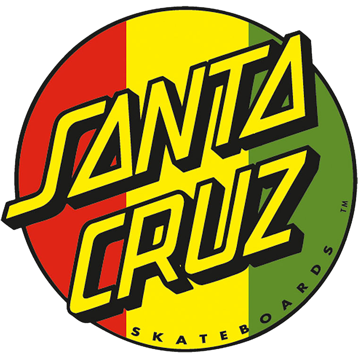 Santa Cruz Skateboards Rasta Dot Sticker 3