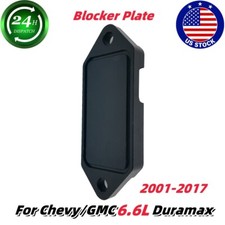 Black Coolant Block-off Plate Wo-ring For 2001-2017 Chevy Gmc 6.6l Duramax
