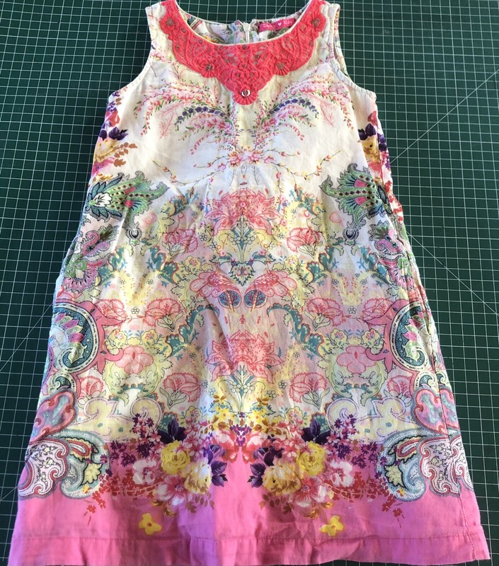 XS/S Girls Easter Floral Cotton Spring Sundress  POCKETS Pink Lace Yellow Flower