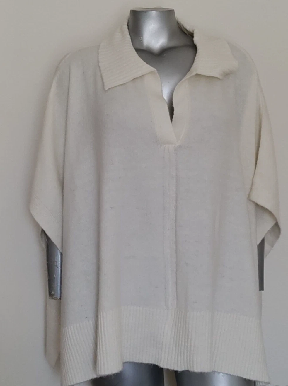 NEW WOMEN'S PLUS A NEW DAY KNIT PULLOVER SWEATER PONCHO CAPE ONE SIZE (OSFM)