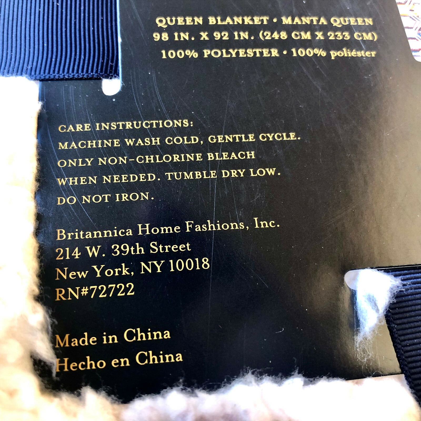 Pendleton Sherpa Fleece Blanket Multi WHITE SANDS Reversible QUEEN 98