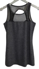 90 Degree by Reflex Gray Mesh Space Dye Active Tank Top S