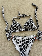Victoria s Secret Zebra bikini bathing suit Large two piece