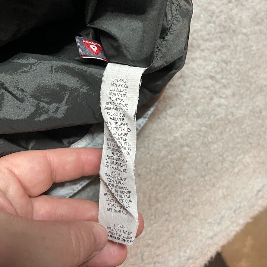 LL Bean Silver Gray Packable Puffer Jacket Primal… - image 8