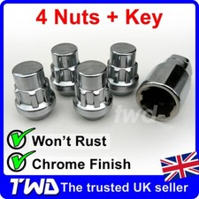 4x ALLOY WHEEL LOCKING NUTS FOR MAZDA 2 3 5 6 (M12x1.5) 21MM HEX LUG STUD BOLT