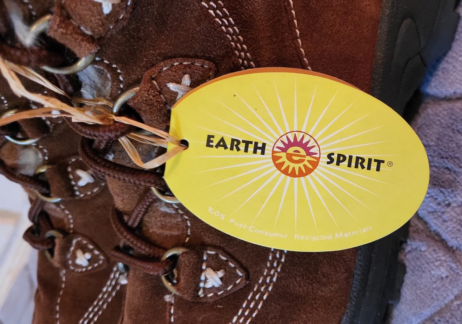 Earth Spirit Bootie Artic Tan Suede Leather Hiking Bo… - Gem