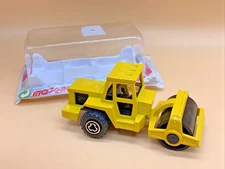 Majorette Road Roller No226 Vintage Yellow Construction Vehicle Boxed 1980s