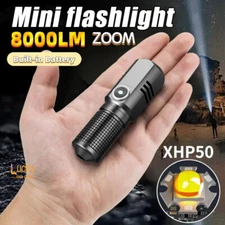Mini Small LED Flashlight Super Bright  Rechargeable Torch Outdoor Tactical Lamp