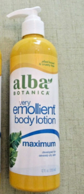 Alba Botanica Very Emollient Body Lotion-Maximum 24HR Moisture-12oz 