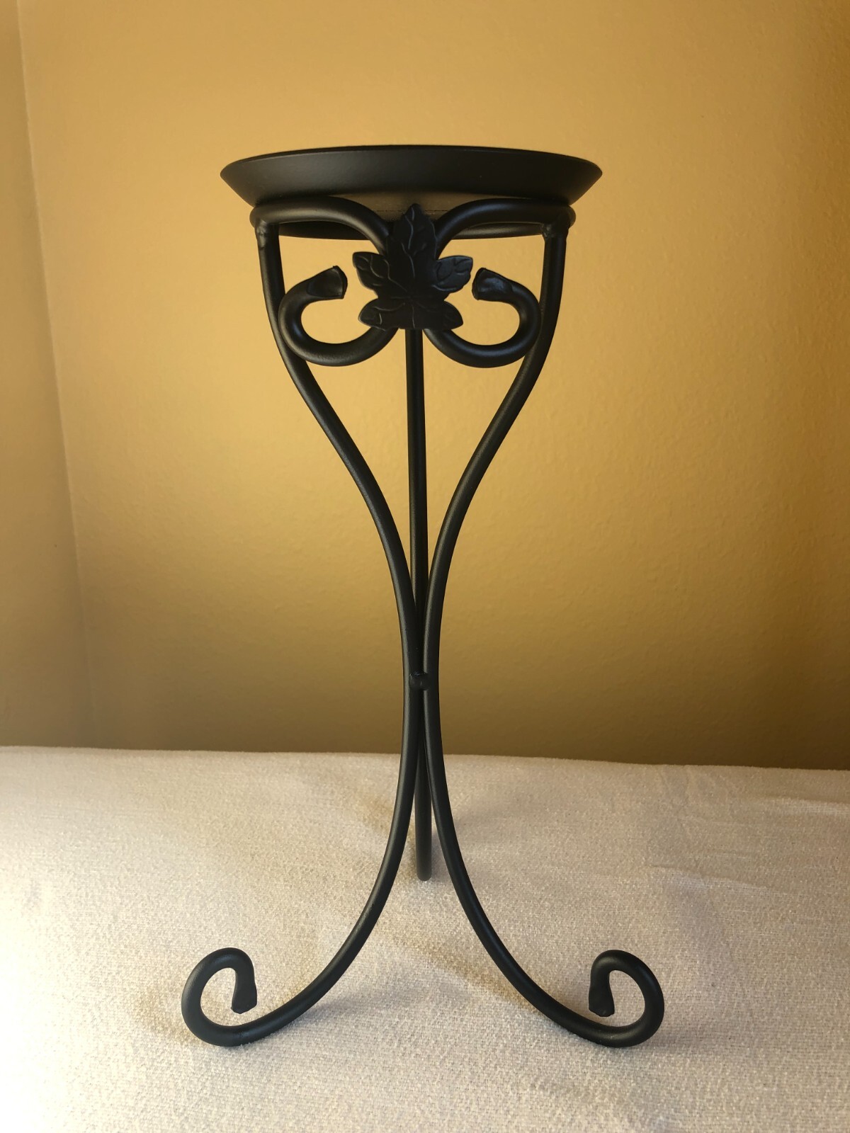 Longaberger Rod Iron Candle Crock Holder Stand Large 11" tall eBay