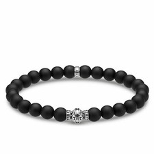 THOMAS SABO Armband Ornament Obsidian Sterlingsilber A1942-704-11 Länge 17 cm