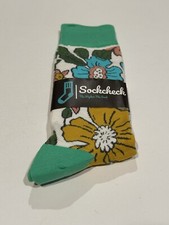 Flowers White Color Crew Socks for Women Fun Socks Funky Socks Novelty Socks