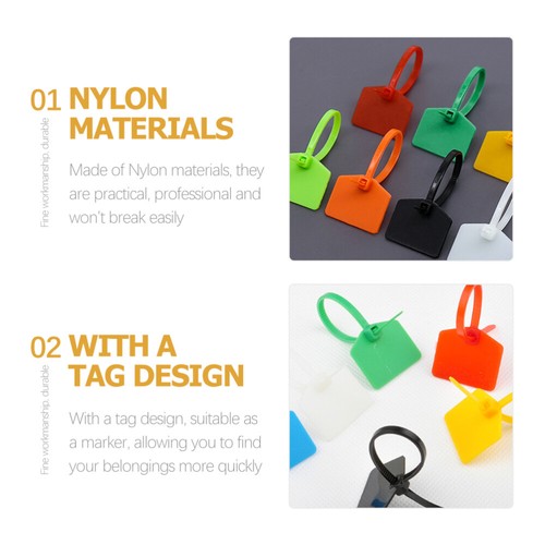120Pcs Portable Cord Tags Cable Identifier Tags Cable Straps Labels - Bild 8 von 12