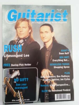 Guitarist magazine May 1992 Rush Hendrix Giant Senseless Things