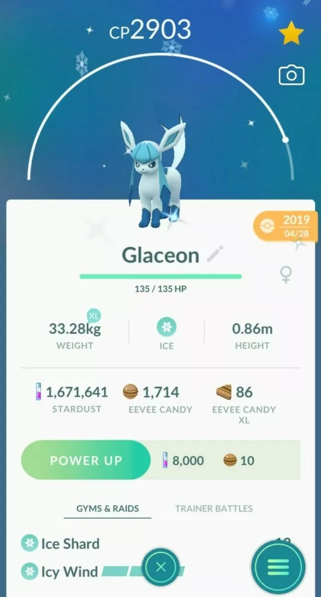 ALL EEVEE SHINY EVOLUTIONS WITH NAMES IN POKEMON GO