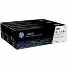 HP 128A Cyan Purgenta Yellow Laserjet Toner Wkłady Opakowanie 3 szt. CF371AM