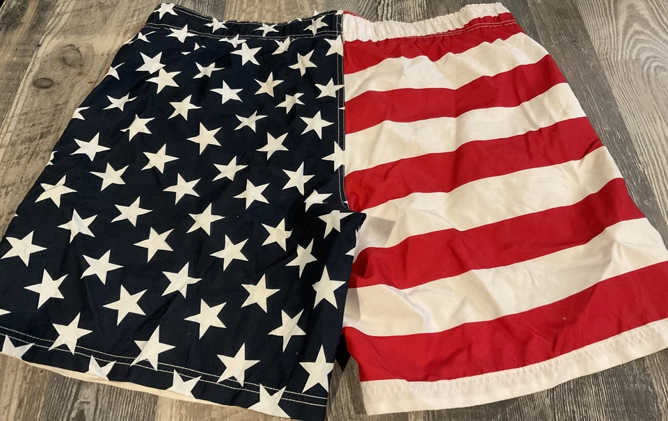 Bañador Hombre XL Rojo Blanco Azul Patriótico Estrellas EE. UU. Bandera Americana Foto 3 de 4