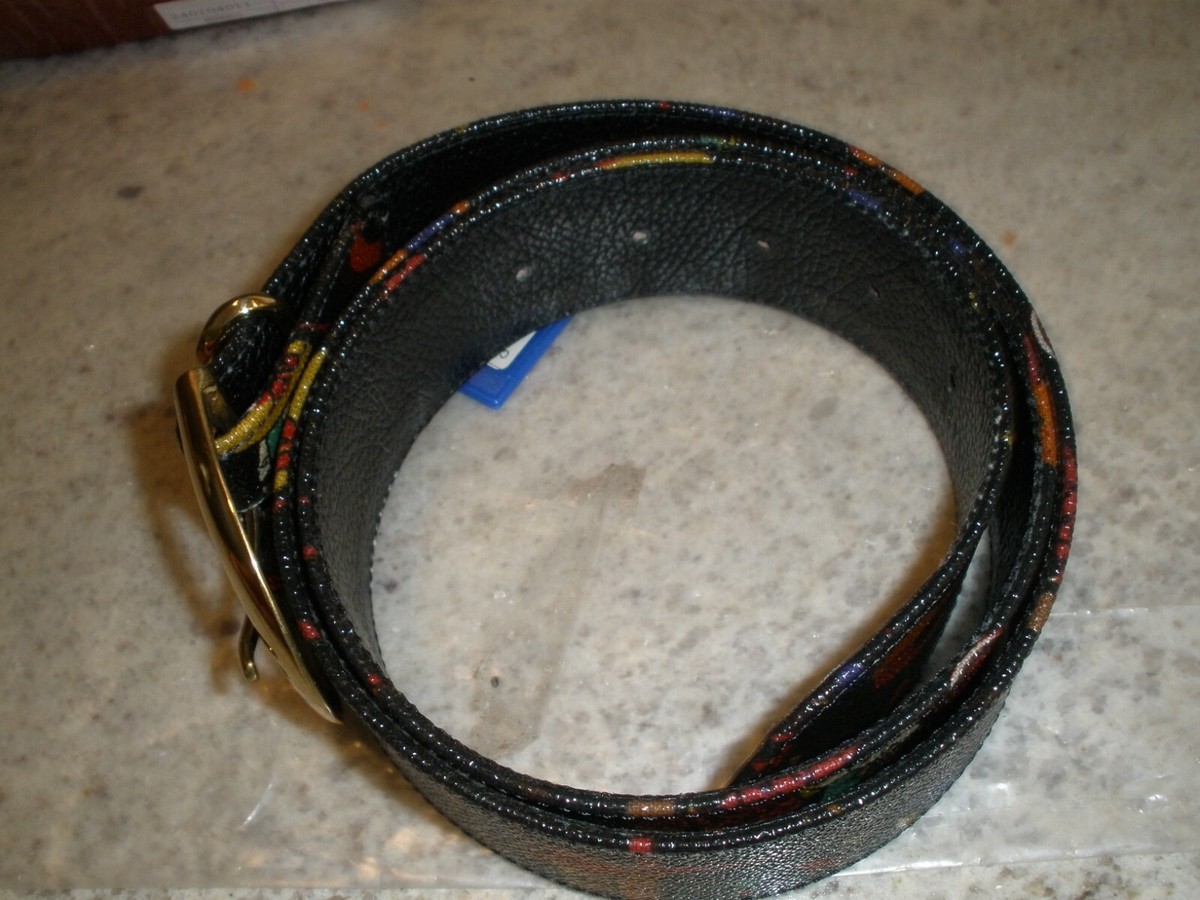 VINTAGE PIERO GUIDI MAGIC CIRCUS LEATHER BELT MADE IN ITALY 