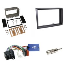 Clarion Lenkradinterface+ Doppel-DIN Blende schwarz für Citroen Jumper 2006-2008