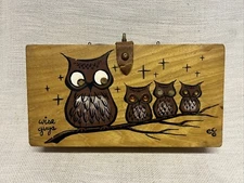 Vintage Enid Collins Wise Guys Wooden Box Bag Purse 1966