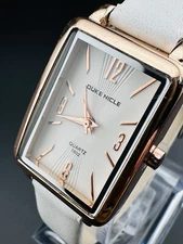 Duke Nicle White Dial Rose Gold White Leather Band Ladies Watch 1802L E3